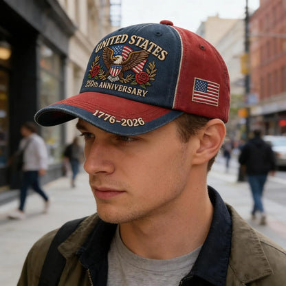250th Anniversary USA Hat Eagle 250 Year American Anniversary Baseball Cap