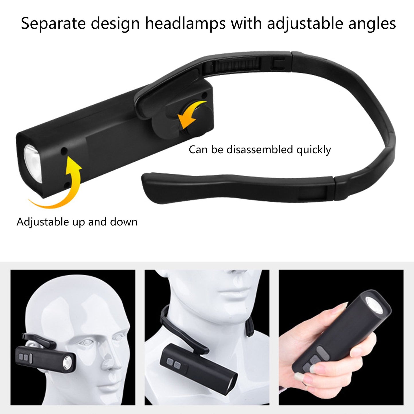 Induction Sensor Headlamp With Rechargeable Battery For Long-Lasting Illumination