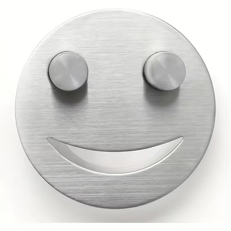 Stainless Steel Joyful Face Dish Sponge Holder with Suction Cup for Kitchen