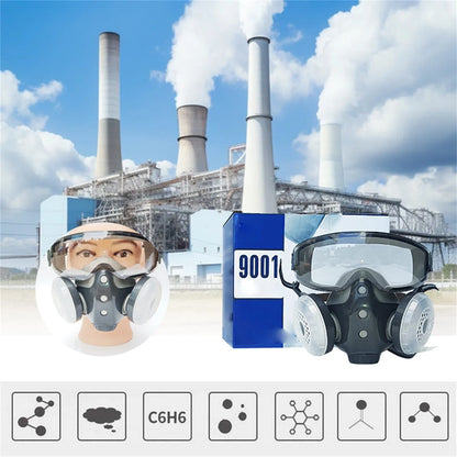 Full Face Mask for Painting & Spraying, Wide View Lens for Woodworking