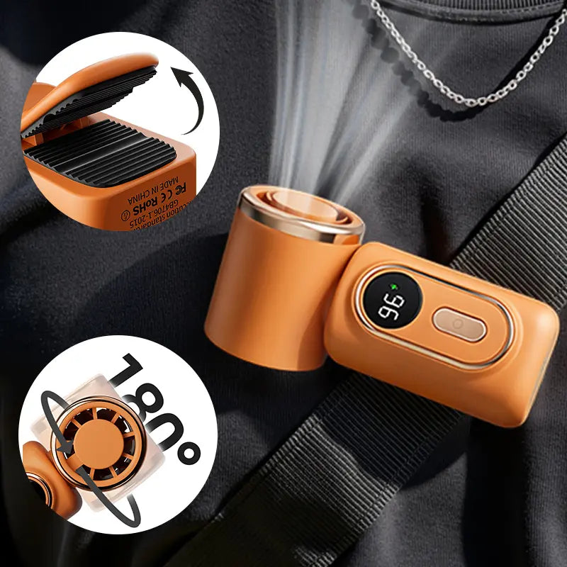 Portable Handheld Clip Fan, 3-in-1 Rechargeable 3000mAh Battery, 5 Speeds, 180° Adjustable Airflow