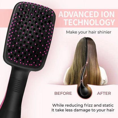 All-in-One Detangling and Straightener Brush for Salon