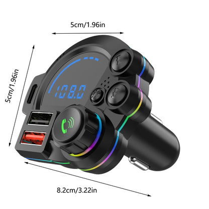 Bluetooth Car FM Transmitter with 20W PD Fast Charging