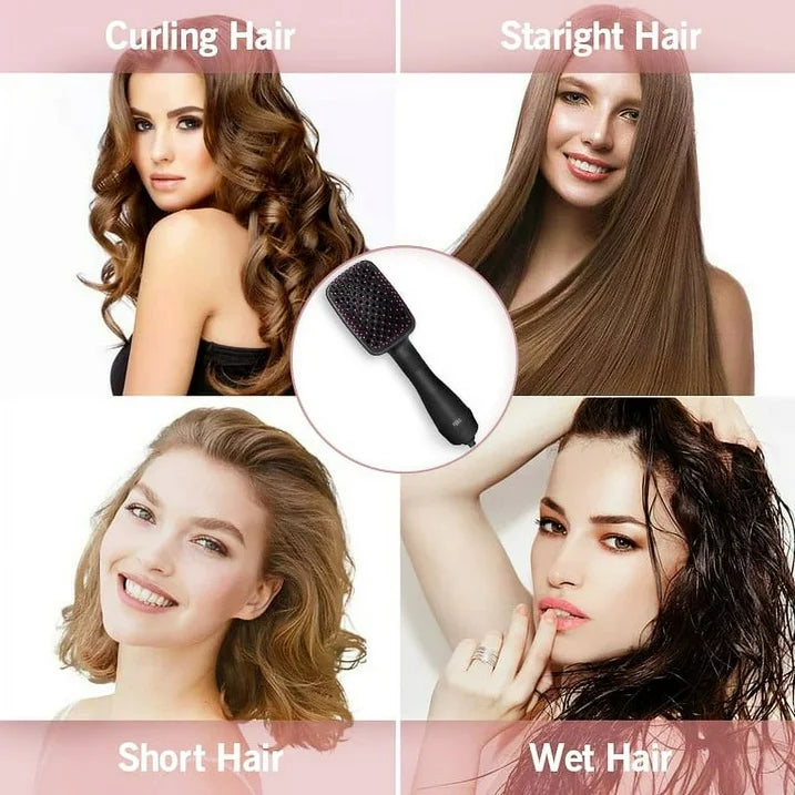All-in-One Detangling and Straightener Brush for Salon
