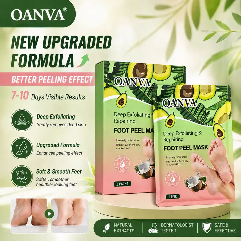 Avocado & Niacinamide Hand & Foot Masks: Hydrating, Moisturizing, Exfoliating, and Brightening