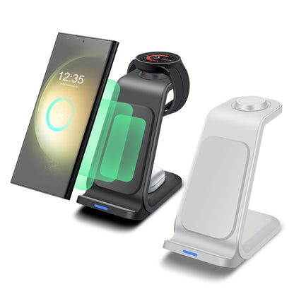 3-in-1 Wireless Charger Dock Station for Phone, Watch, and Earbuds