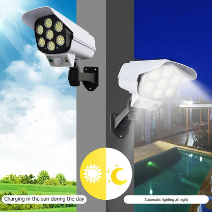 Outdoor Motion Sensor Solar Lights 2000 Lumens 77 LEDs With Remote Controller