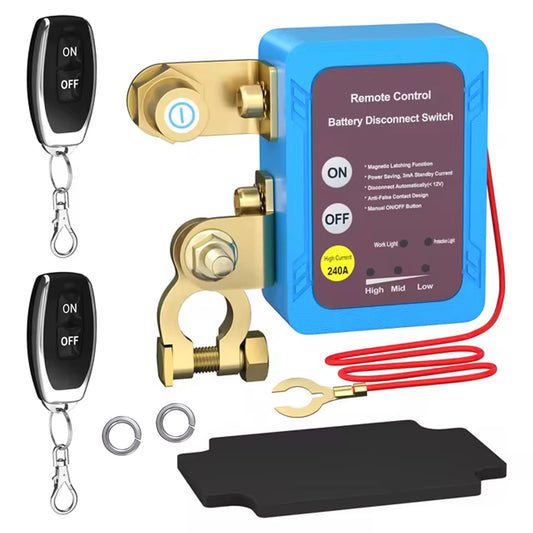 Car Remote Battery Disconnect Switch 12V 240A Battery Kill Switch Auto RVs ATVs